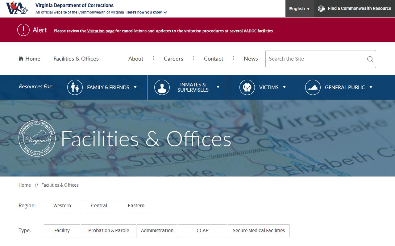 Accomack County parole and probation District 4 office listing