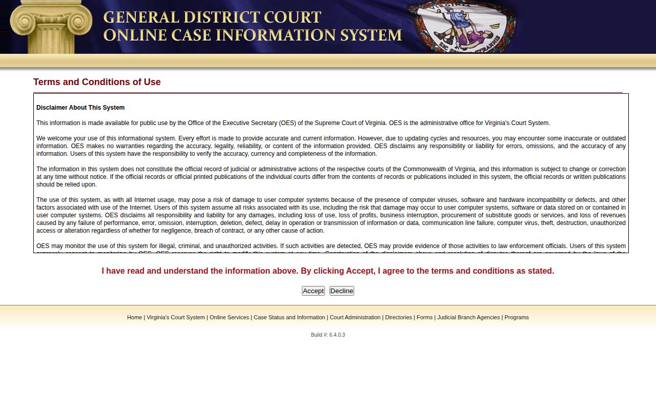 Accomack County court search used to verify release records